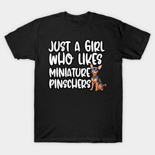 Just A Girl Who Likes Miniature Pinschers T-Shirt